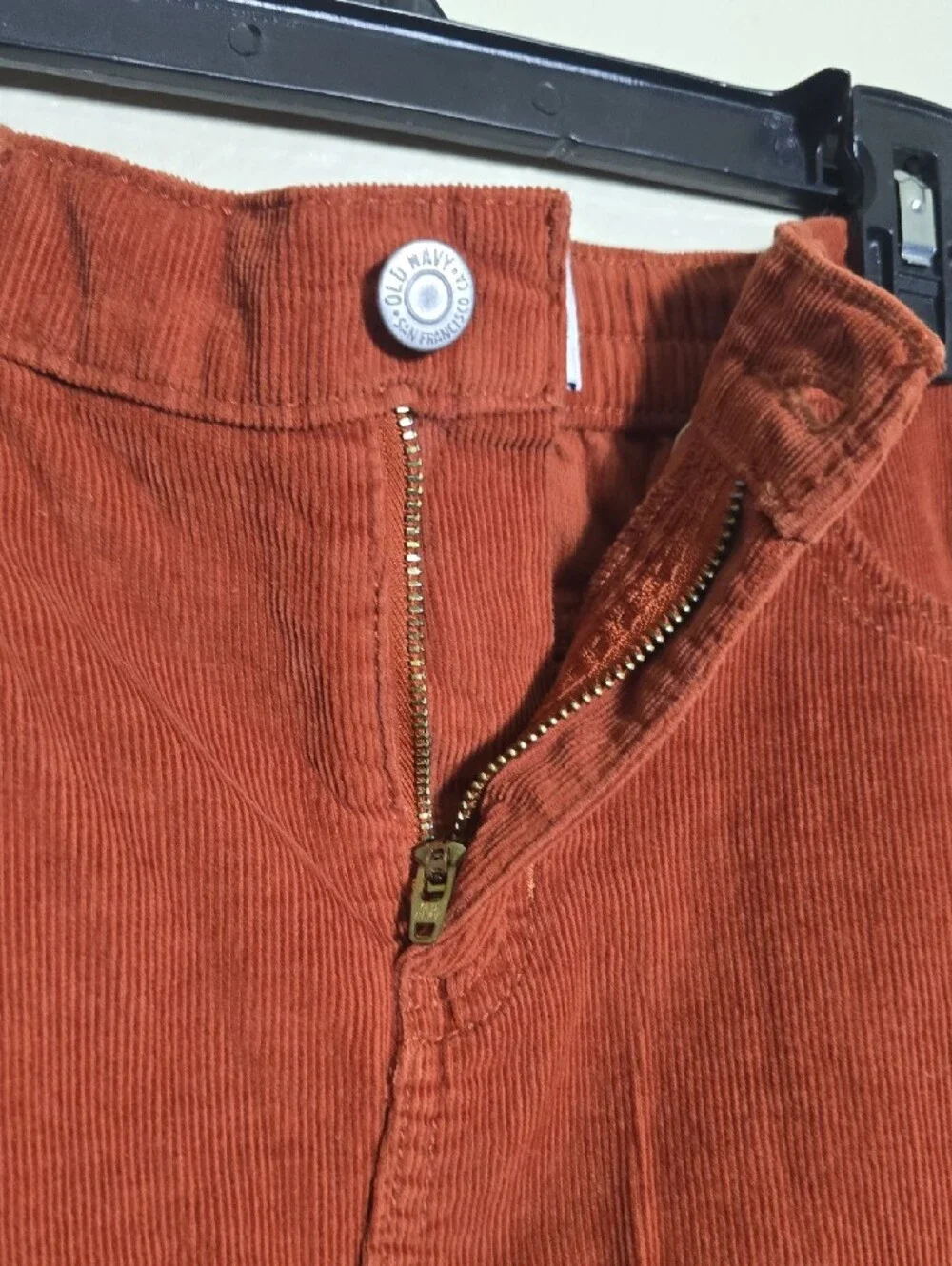 Old Navy Rust Orange Corduroy A-Line Skirt